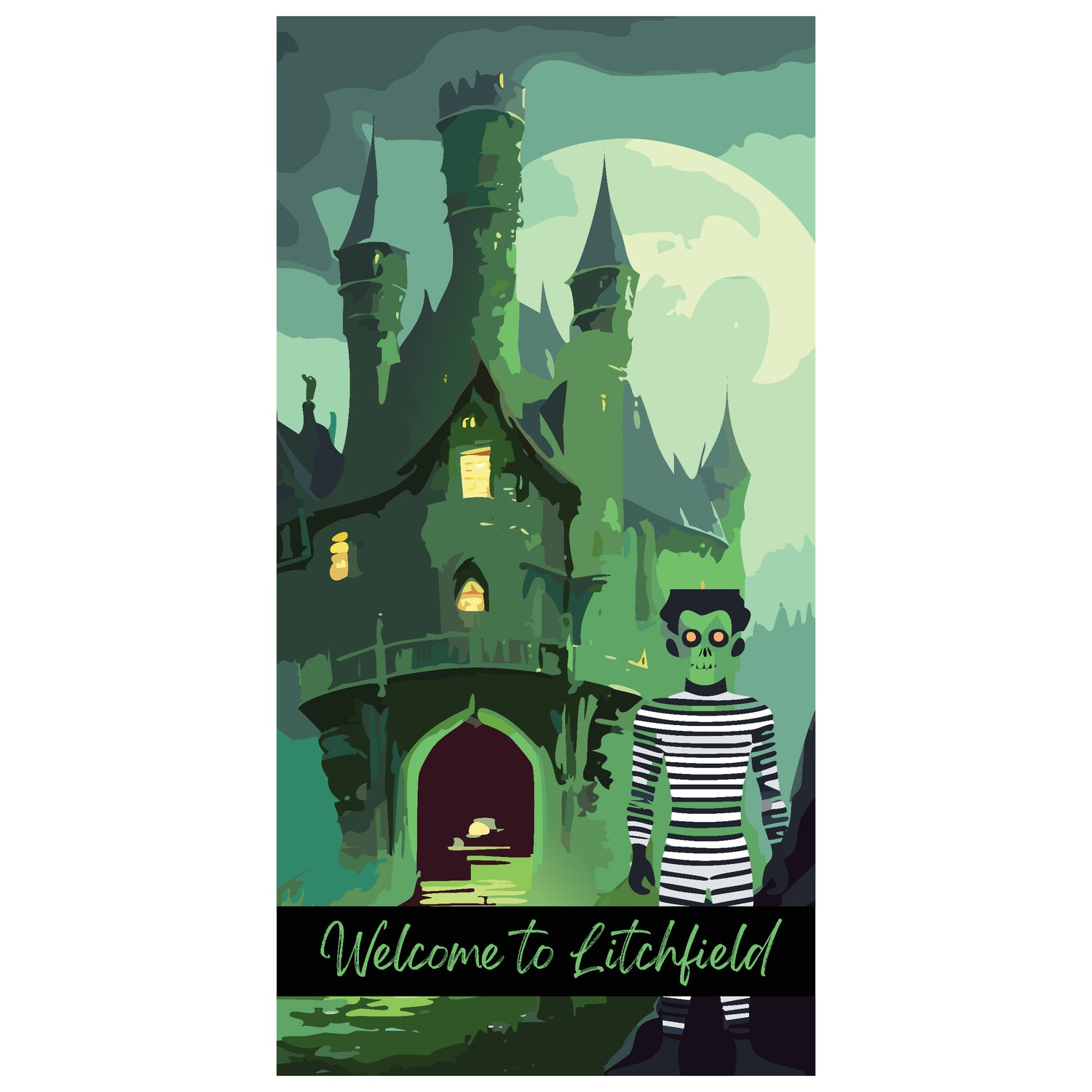 Frankenstein Library Display D673 Frankenstein - Pole Banner | Display Sales