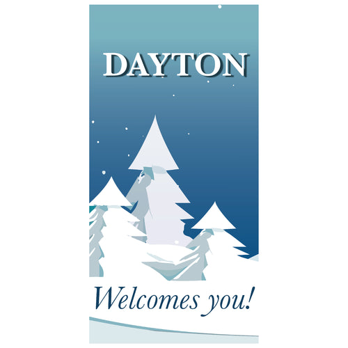 D694 Wecome Winter - Pole Banner