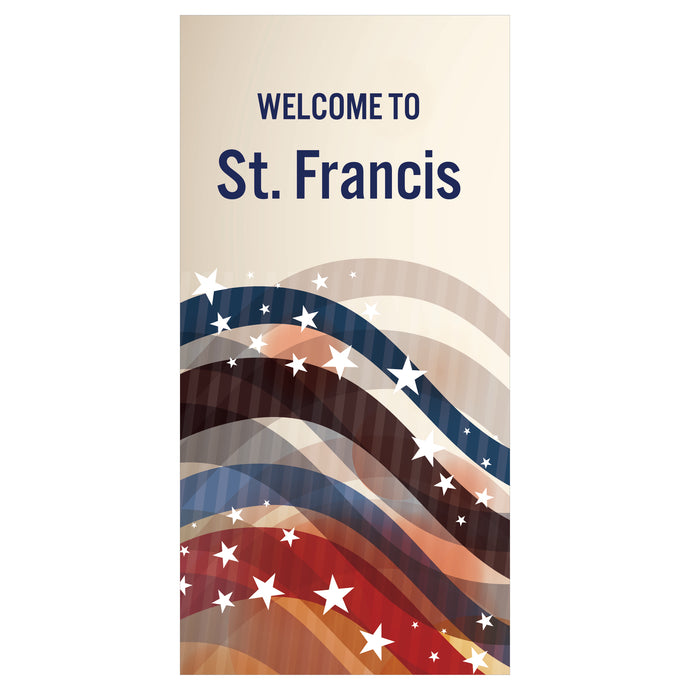 D734 Antique Patriotic - Pole Banner