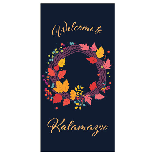 D735 Fall Wreath - Pole Banner