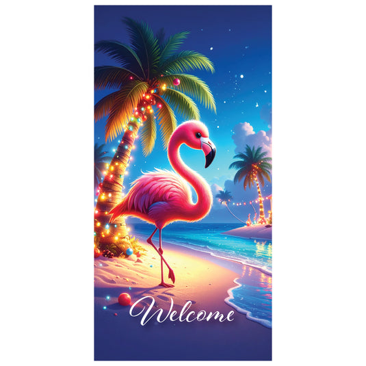 D759 Holiday Flamingo - Pole Banner