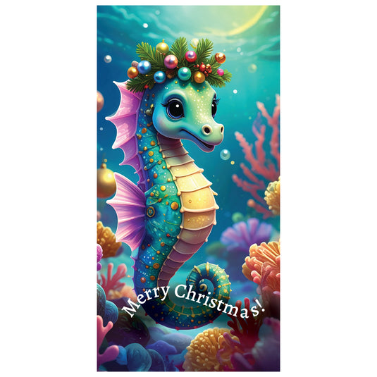 D762 Holiday Seahorse - Pole Banner