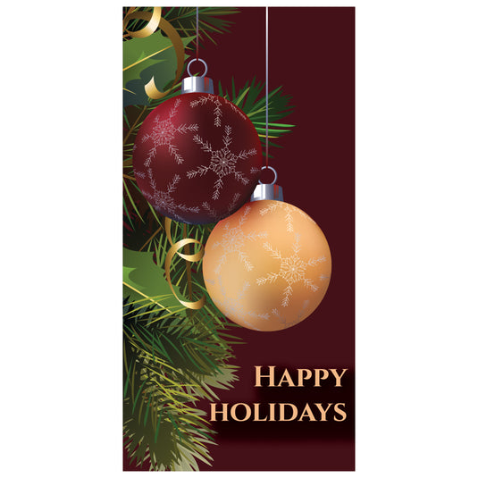 D766 Burgundy & Gold- Pole Banner