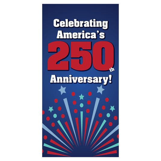 D777 250 Fireworks - Pole Banner