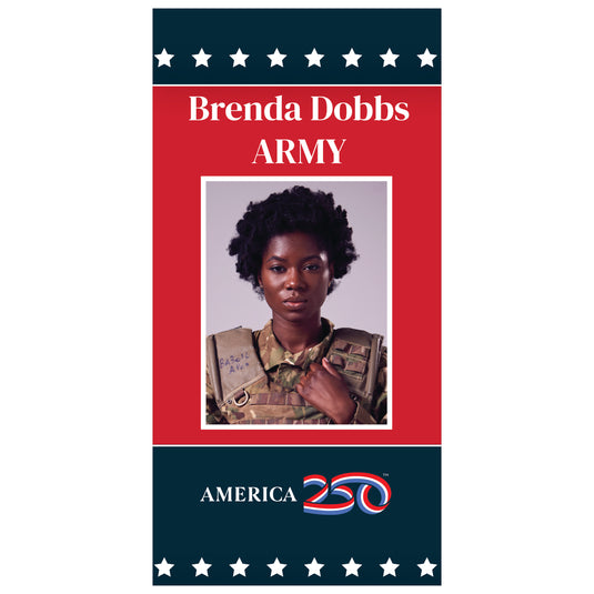 D794 Officially Licensed America250 Hometown Hero We Thank You - Pole Banner