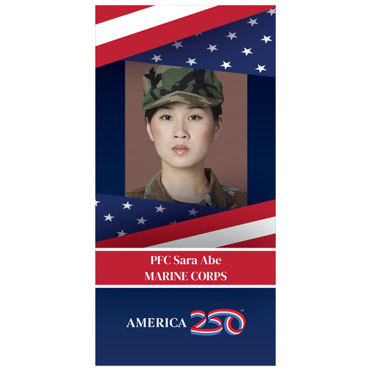 D796 Officially Licensed America250 Hometown Hero Stylized Flag- Pole Banner