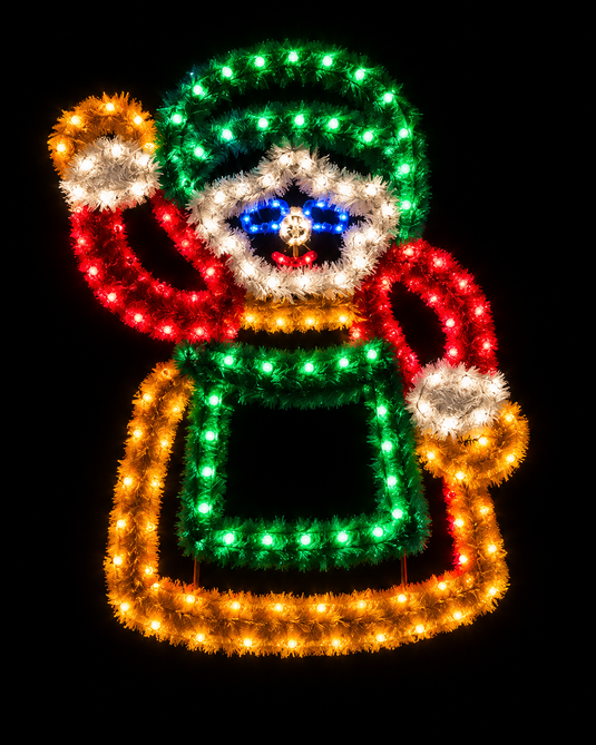 6' Mrs. Santa Garland Wrapped Ground Mount Christmas Decoration
