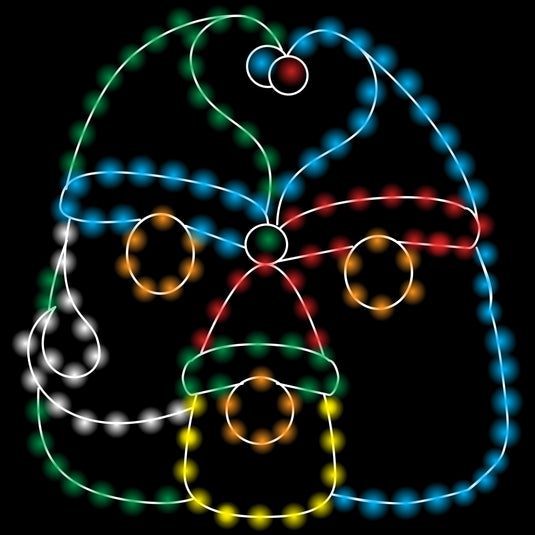 6' Gnome Family Silhouette Christmas Ground Mounted Decoration