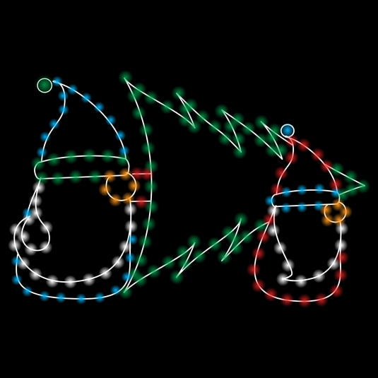 5' Gnomes Moving Tree Silhouette Christmas Ground Mounted Decoration