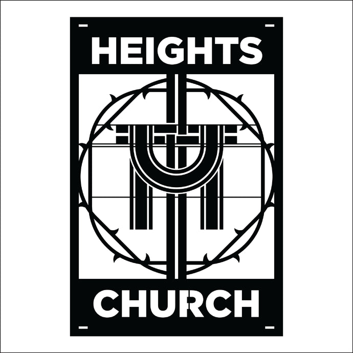 M115 Crown of Thorns - Metal Pole Banner