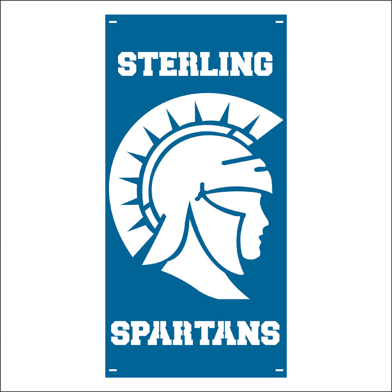 Load image into Gallery viewer, M116 Mascot Spartans - Metal Pole Banner
