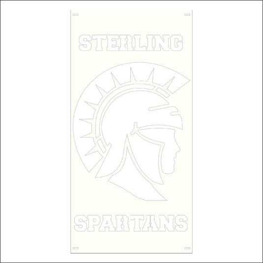 M116 Mascot Spartans - Metal Pole Banner