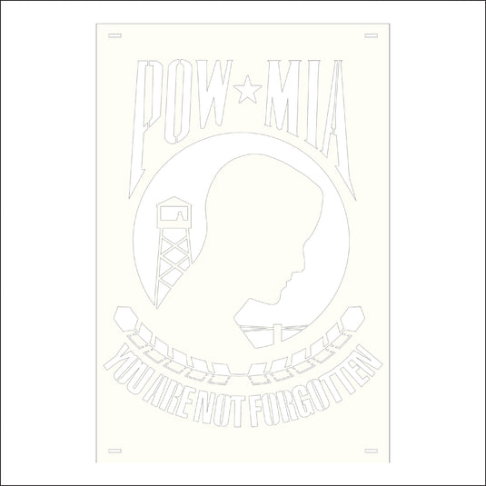 M119 POW/MIA - Metal Pole Banner