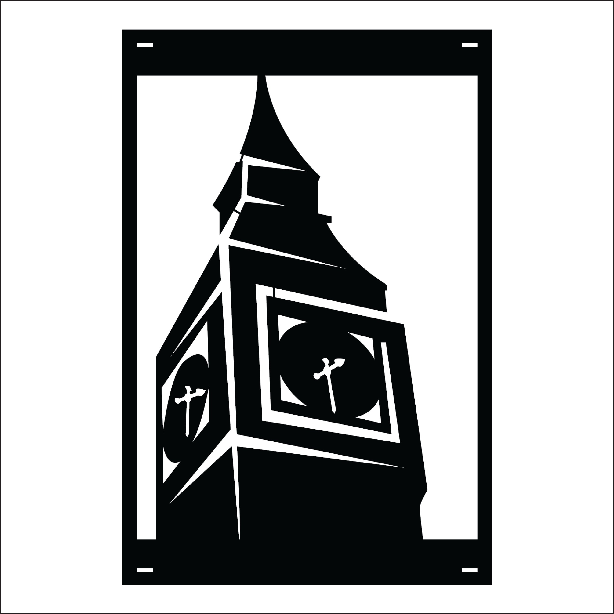 M123 Clock Tower - Metal Pole Banner | Display Sales