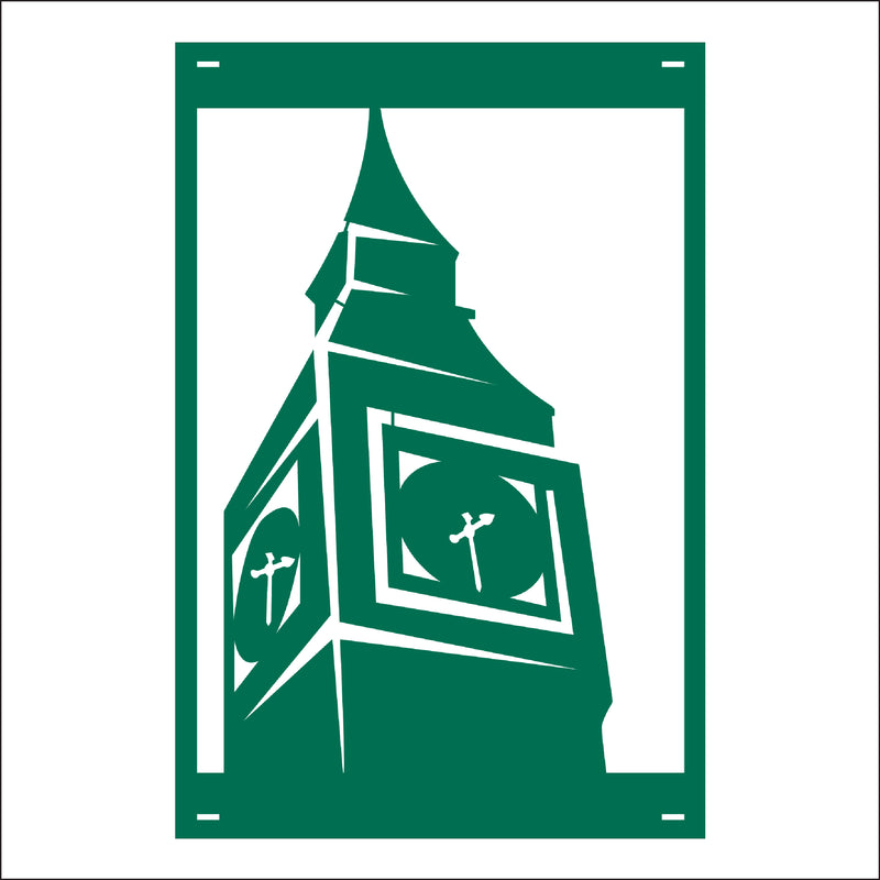 Load image into Gallery viewer, M123 Clock Tower - Metal Pole Banner
