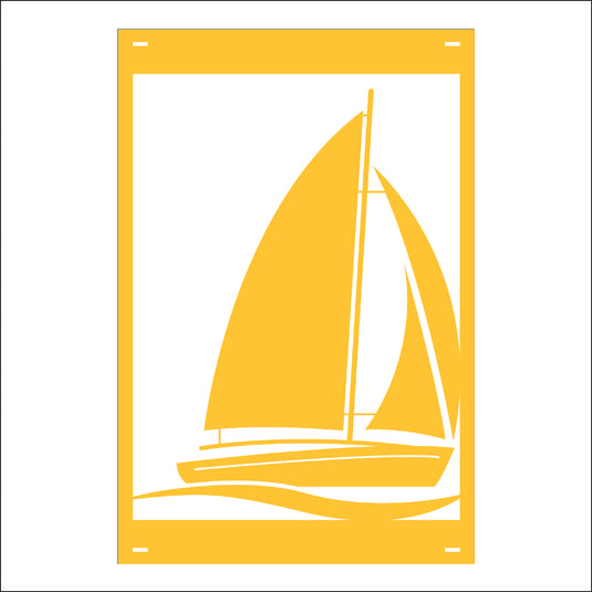 M125 Sailboat - Metal Pole Banner