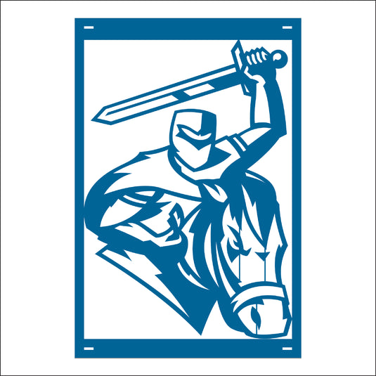 M130 Mascot Knights - Metal Pole Banner