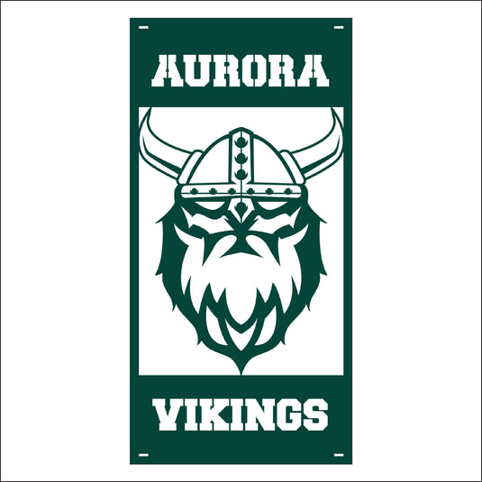 M132 Mascot Vikings - Metal Pole Banner