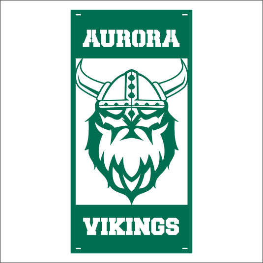 M132 Mascot Vikings - Metal Pole Banner