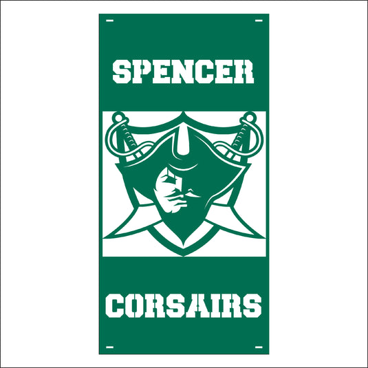 M135 Mascot Corsairs - Metal Pole Banner