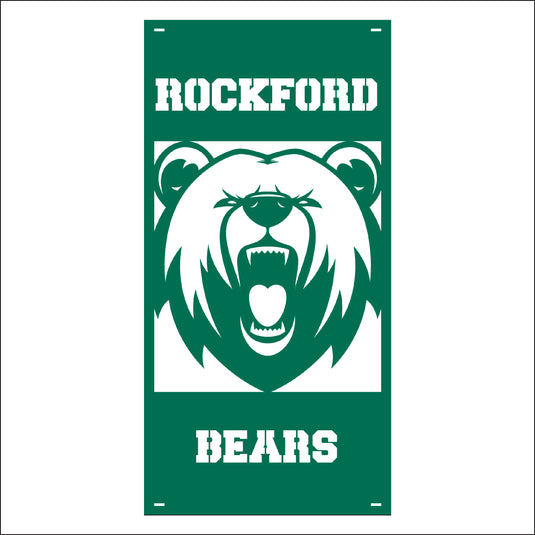 M137 Mascot Bears - Metal Pole Banner