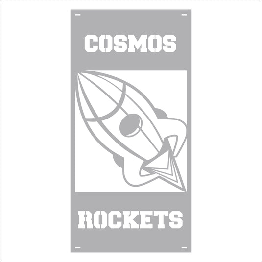 M138 Mascot Rockets - Metal Pole Banner