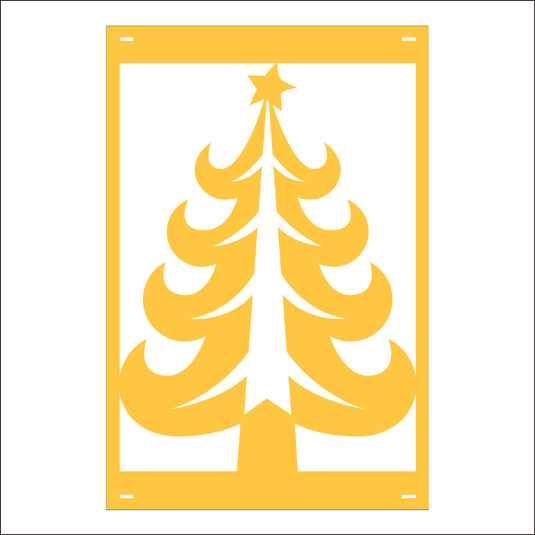 M140 Christmas Tree - Metal Pole Banner