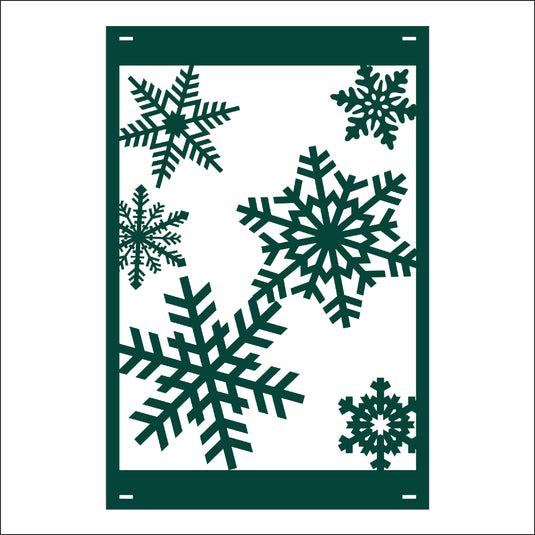 M141 Snowflakes - Metal Pole Banner