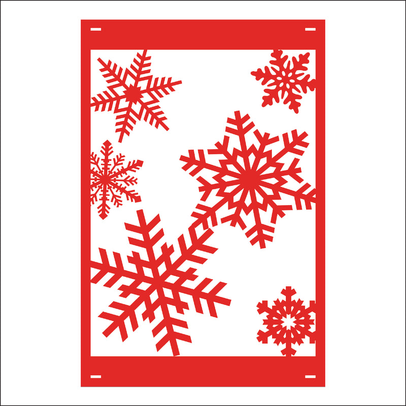 Load image into Gallery viewer, M141 Snowflakes - Metal Pole Banner
