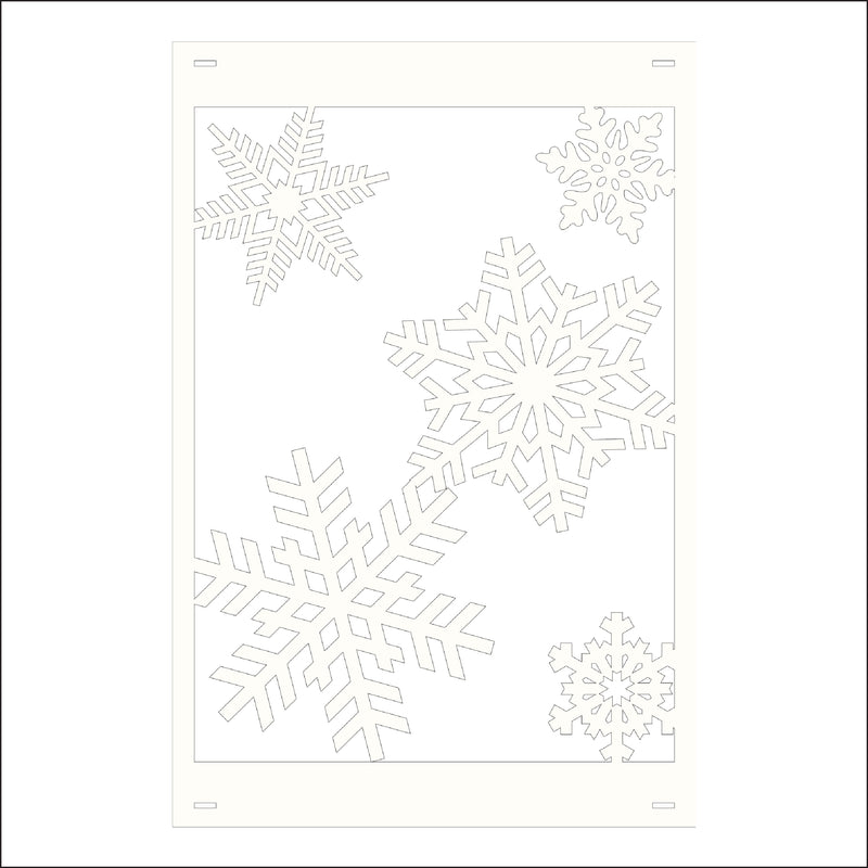 Load image into Gallery viewer, M141 Snowflakes - Metal Pole Banner
