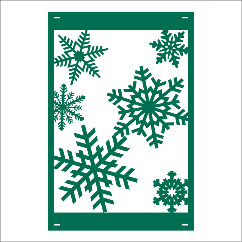 Load image into Gallery viewer, M141 Snowflakes - Metal Pole Banner
