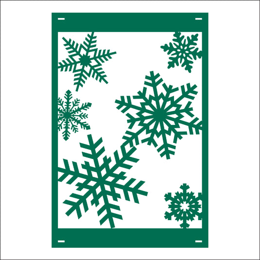 M141 Snowflakes - Metal Pole Banner