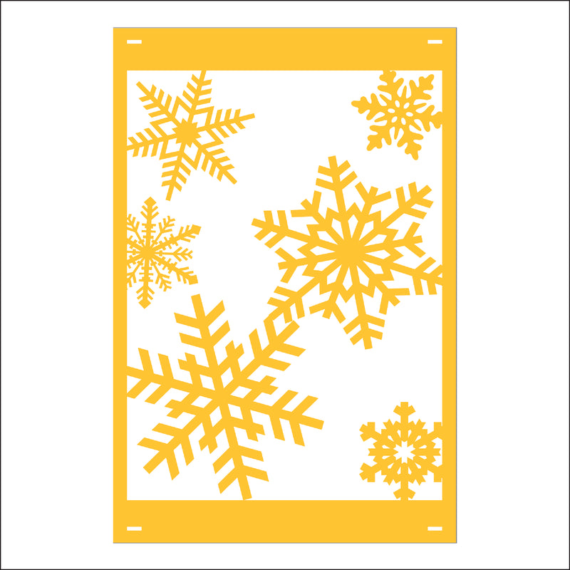 Load image into Gallery viewer, M141 Snowflakes - Metal Pole Banner
