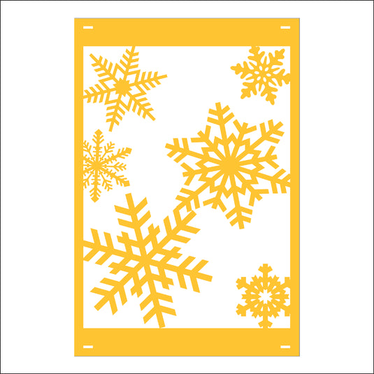 M141 Snowflakes - Metal Pole Banner