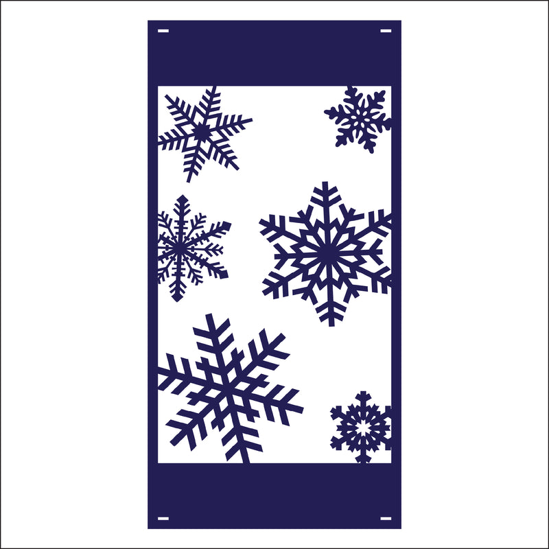 Load image into Gallery viewer, M141 Snowflakes - Metal Pole Banner
