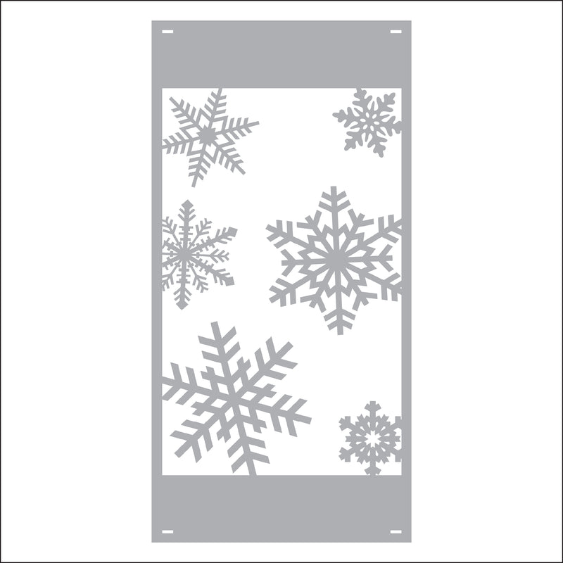 Load image into Gallery viewer, M141 Snowflakes - Metal Pole Banner
