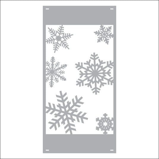 M141 Snowflakes - Metal Pole Banner