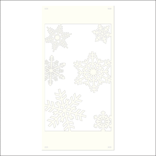 M141 Snowflakes - Metal Pole Banner