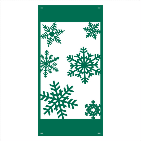 M141 Snowflakes - Metal Pole Banner