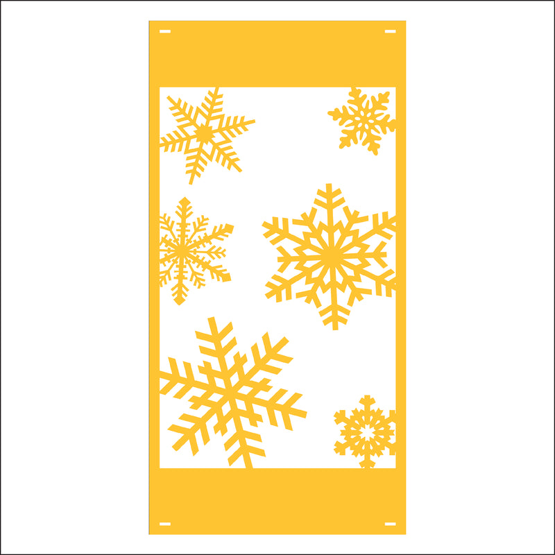 Load image into Gallery viewer, M141 Snowflakes - Metal Pole Banner
