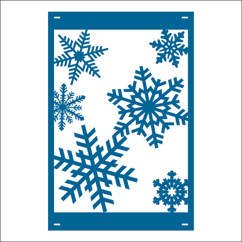 Load image into Gallery viewer, M141 Snowflakes - Metal Pole Banner
