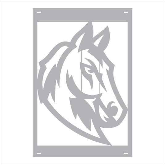 M144 Mascot Mustangs - Metal Pole Banner