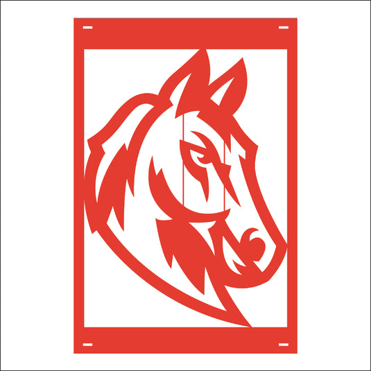 M144 Mascot Mustangs - Metal Pole Banner