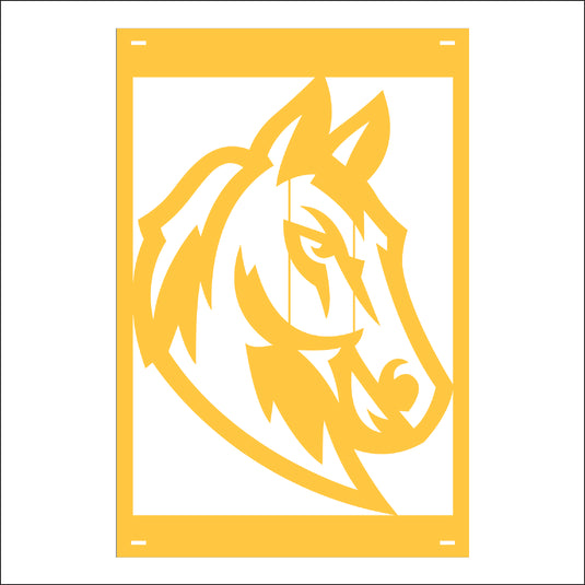 M144 Mascot Mustangs - Metal Pole Banner