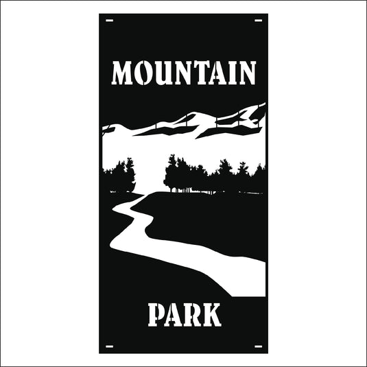 M152 Mountain River - Metal Pole Banner
