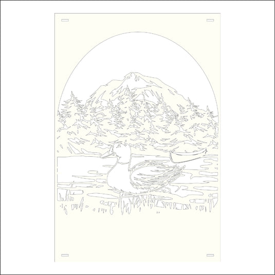 M157 Duck on Water - Metal Pole Banner