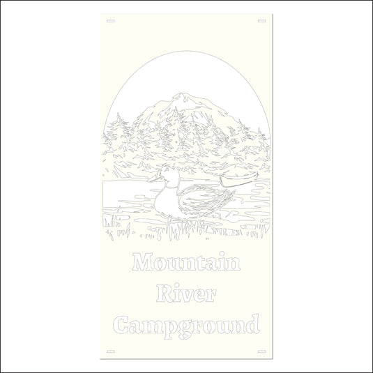 M157 Duck on Water - Metal Pole Banner