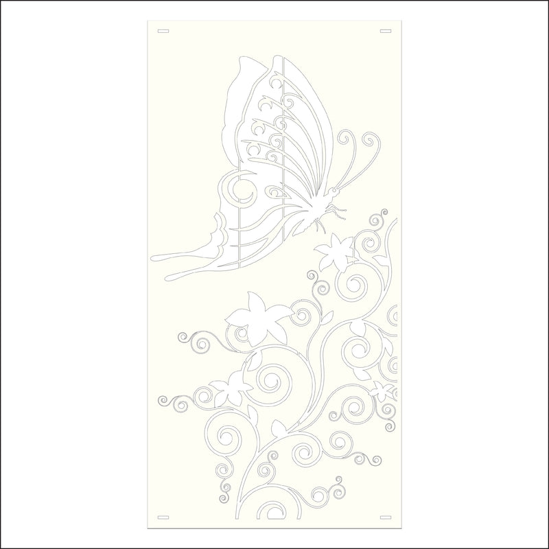 Load image into Gallery viewer, M158 Butterfly and Flowers - Metal Pole Banner
