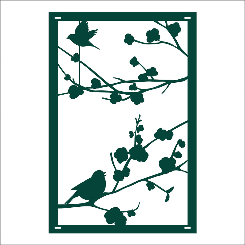 Load image into Gallery viewer, M162 Birds on Branch - Metal Pole Banner
