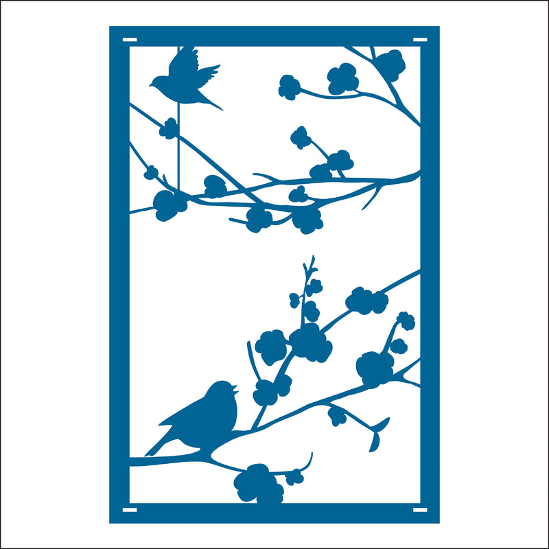 Load image into Gallery viewer, M162 Birds on Branch - Metal Pole Banner
